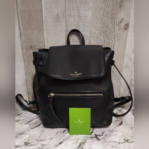 🌷Kate Spade Black Pebbled Leather Backpack🌸